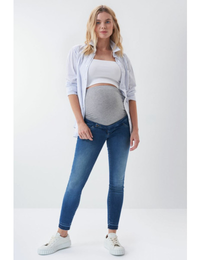 Jeans Maternity Hope cropped de couleur moyenne