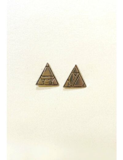 Boucles Puces Triangle - Argent Massif