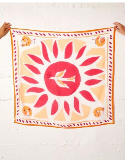 Maradji Foulard Santorini Sun Fuchsia