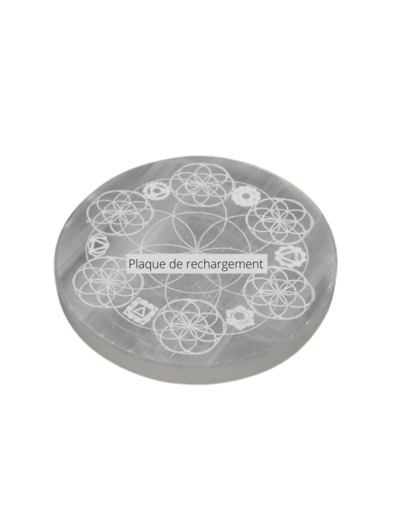 Disque plat selenite chakra