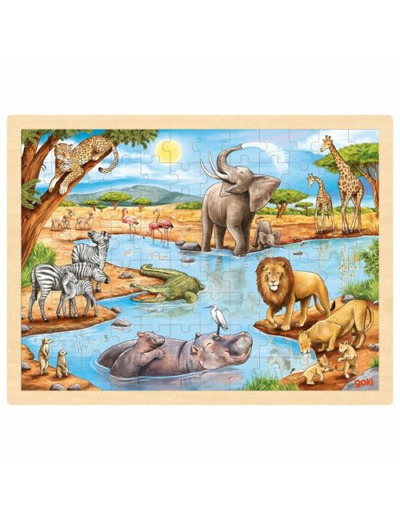 Puzzle en bois Savane Africaine 96 pièces - 57347 - Goki