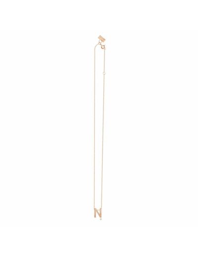 Collier Vanrycke Abécédaire lettre N en or rose et 1 diamant