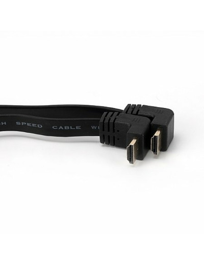 Câble hdmi mâle/mâle 1.4/30hz 1,50m coudé à 90°