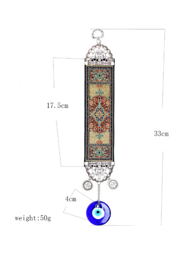 Suspension protection mauvais œil tapis