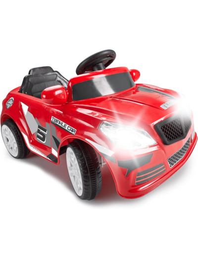 FEBER - Twinkle Car R/C, Voiture Électrique avec Radiocommande, Batterie 12V, Télécommande Incluse avec Distance de 10 m, Autonomie 45 Min, Poids Maximal 25 kg, Âge 3 à 6 Ans, Famosa (800012263) Rouge