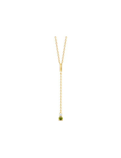 Collier en plaqué or et oxydes de zirconium