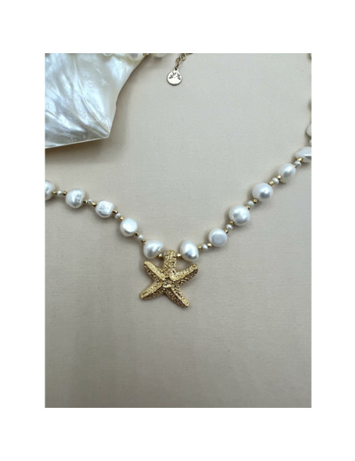 Collier ras de cou Indriya Ariel en vermeil et perles de culture d'eau douce