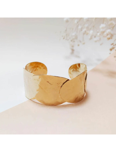 Bracelet Manchette Dune M - Doré