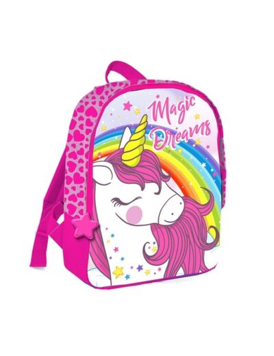 Sac a dos fille rose la licorne magique