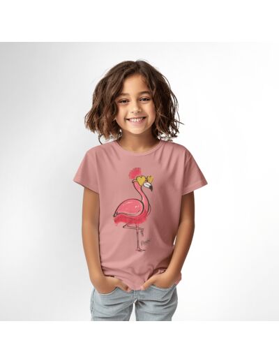 T-Shirt Fille Flamingo Fun