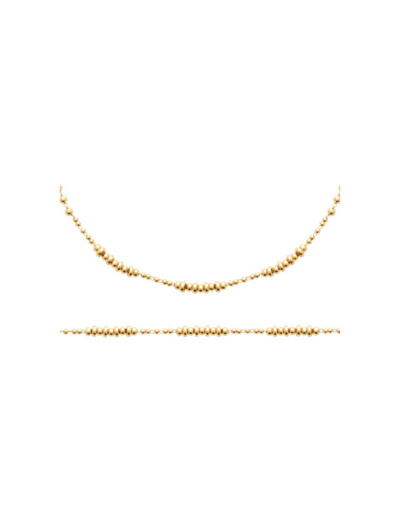 Collier en plaqué or, 45 cm
