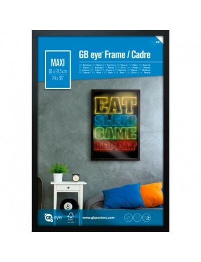 GBEYE - Cadre MDF Noir FSC ®- Maxi 61 x 91.5cm