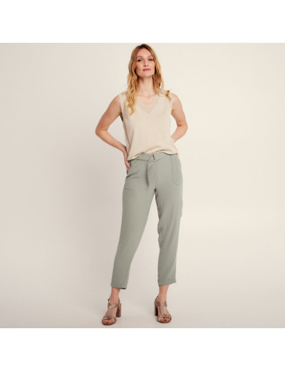 Pantalon flou ceinturé