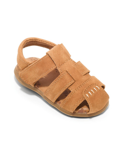 Sandale fermee bebe garcon camel