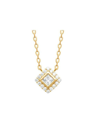 Collier en plaqué or et oxyde de zirconium