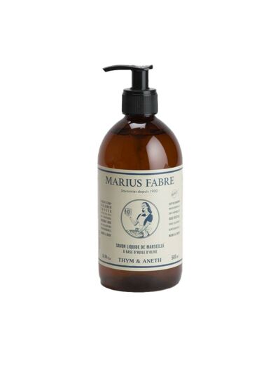 SAVON DE MARSEILLE LIQUIDE AUX HE MARIUS FABRE 500ML+POMPE