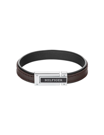 Bracelet Tommy Hilfiger en acier pvd et cuir