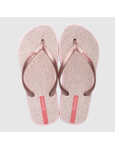 Tong fille light pink glitter ipanema