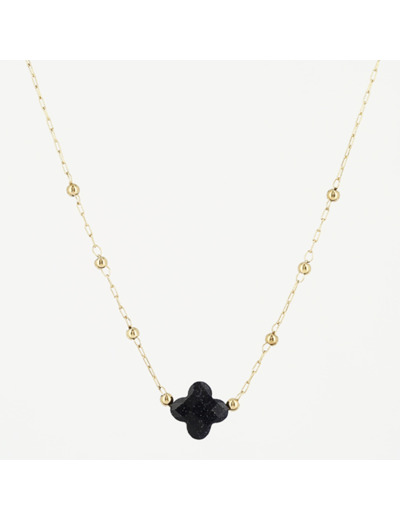 Collier ZAG en acier doré