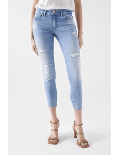 JEAN WONDER PUSH UP CROPPED SLIM DESTROYED