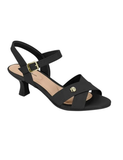 Sandale talon decrochee femme noir