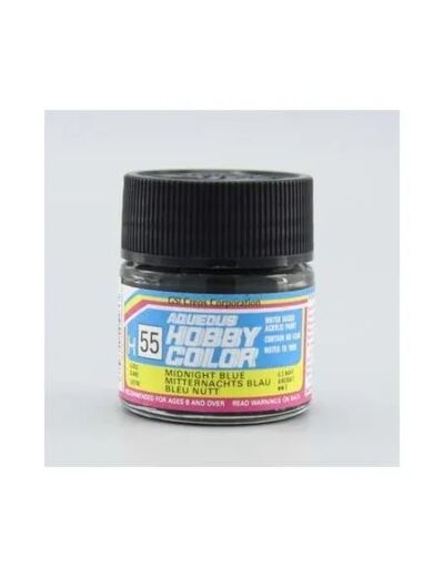 PEINTURE MAQUETTE MR HOBBY H055 BLEU NUIT BRILLANT 10ML