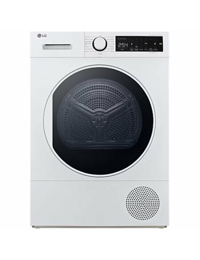 Lg sÃ¨che-linge frontal 8 kg pompe Ã  chaleur hublot dÃ©part diffÃ©rÃ© blanc