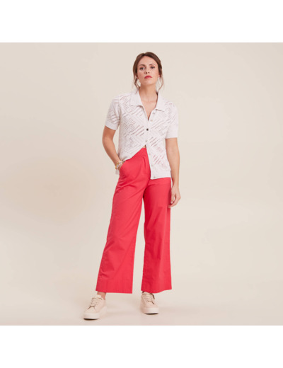 Pantalon flou ceinturé 7/8ème
