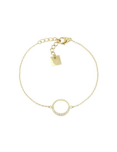 Bracelet ZAG en acier doré