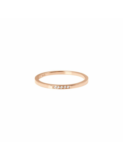 Bague Vanrycke Medellin en or rose et 5 diamants