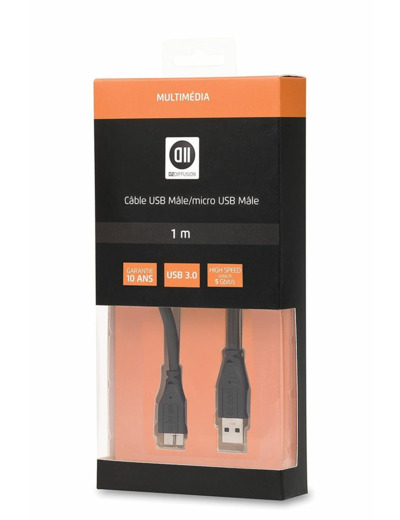 Câble USB 3.0 A mâle/B micro USB mâle 1m