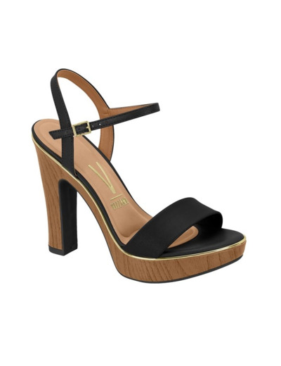 Sandale talon decrochee femme noir