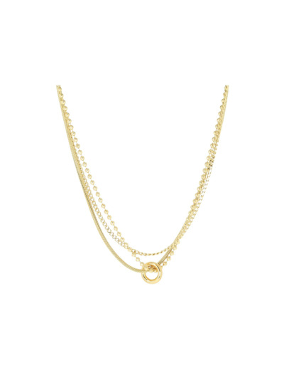 Collier Zag en acier doré