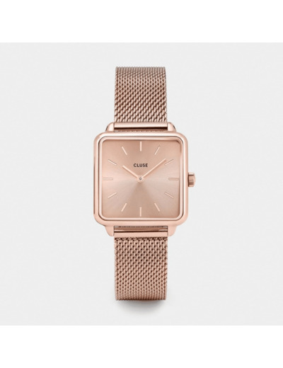 Cluse Montre  La Tétragone Mesh, Rose Gold