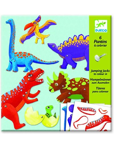 Pantins Dinosaures à assembler et à colorier - DJ09680