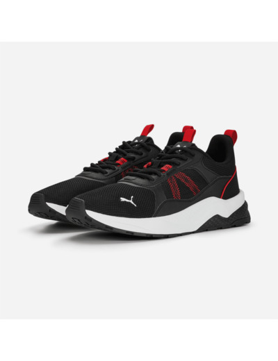 Basket junior garcon noir rouge puma