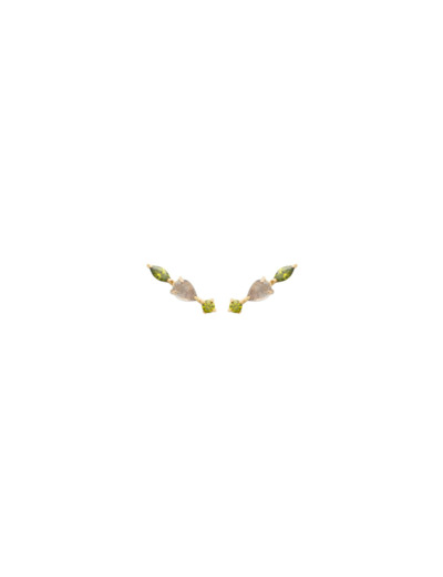 Boucles d'oreilles en plaqué or et oxydes de zirconium