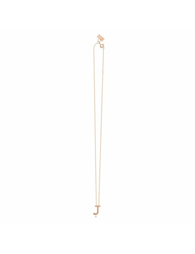 Collier Vanrycke Abécédaire lettre J en or rose et 1 diamant