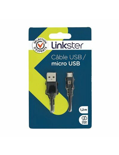 Chargeur Smartphone Android Sélection d'Experts Linkster Câble USB / micro USB 1,20m