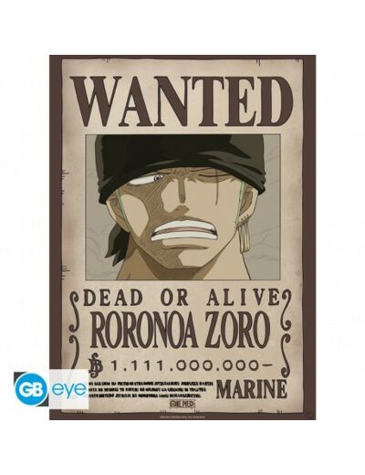 ONE PIECE - Poster Chibi 52x38 - Wanted Zoro Wano
