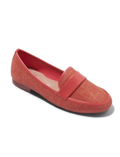 Mocassin femme orange