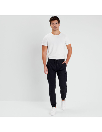 Pantalon cargo taille à cordon