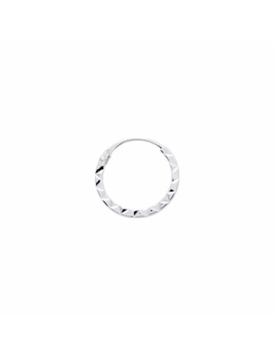 Boucles d'oreilles créoles diamantées en or blanc
