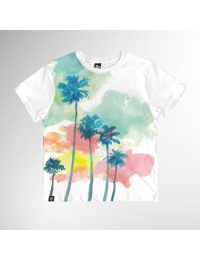 T Shirt Femme Watercolor Palm