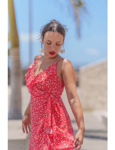 Robe lolita rouge 974,île de la Réunion