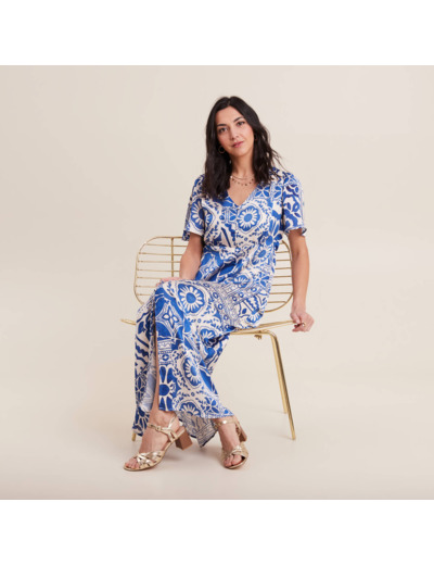 Robe longue évasée satin