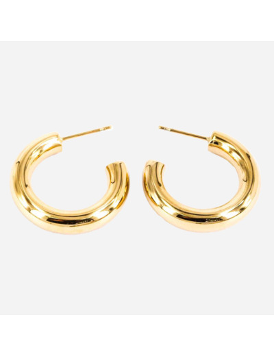 Boucles d'oreilles ZAG en acier doré