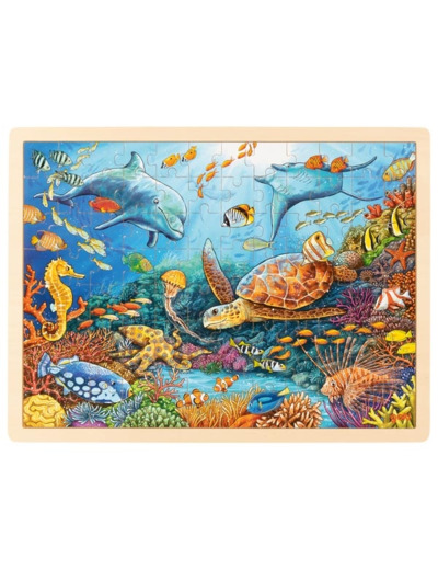 Puzzle en bois Grande barrière de corail 96 pièces  - 57432 - GOKI