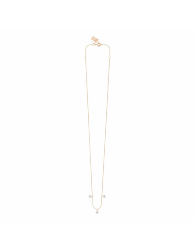 Collier Vanrycke Stardust en or rose et 3 diamants