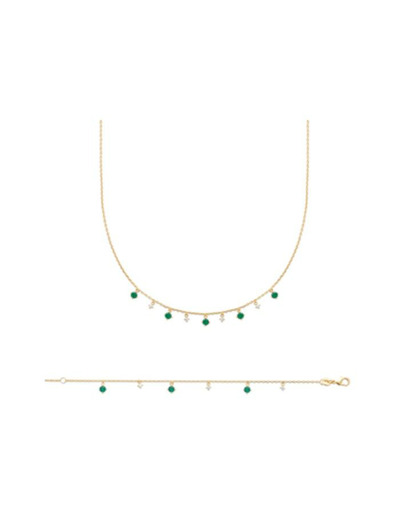 Bracelet en plaqué or et oxyde de zirconium